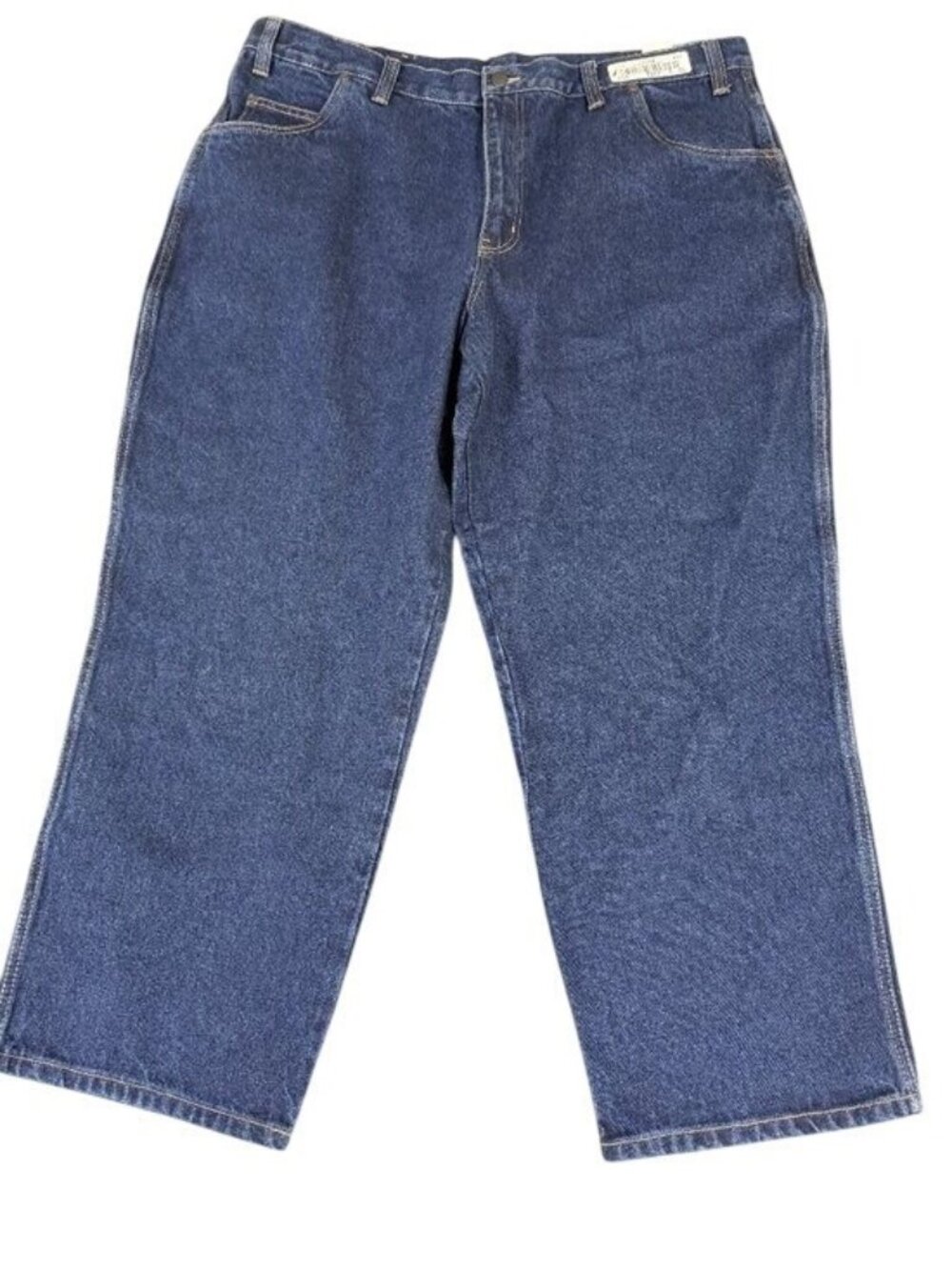Cintas Mens Dark Blue Denim Jeans 42x28 NWT Classic Five Pocket Zip Fly